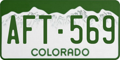 CO license plate AFT569