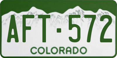 CO license plate AFT572