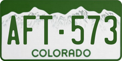 CO license plate AFT573