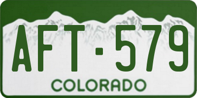 CO license plate AFT579