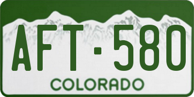 CO license plate AFT580