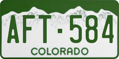 CO license plate AFT584