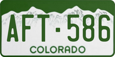 CO license plate AFT586