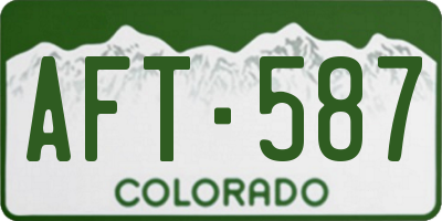 CO license plate AFT587