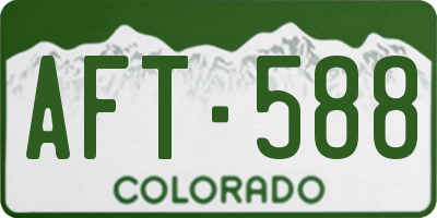CO license plate AFT588
