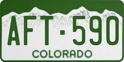 CO license plate AFT590