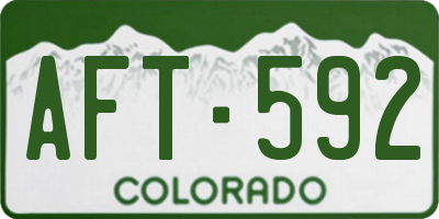 CO license plate AFT592