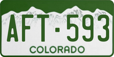 CO license plate AFT593