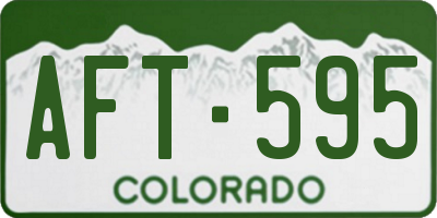CO license plate AFT595