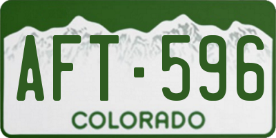 CO license plate AFT596