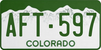 CO license plate AFT597