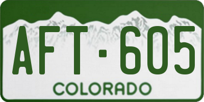 CO license plate AFT605