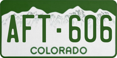 CO license plate AFT606
