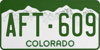 CO license plate AFT609