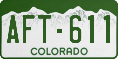 CO license plate AFT611