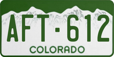 CO license plate AFT612