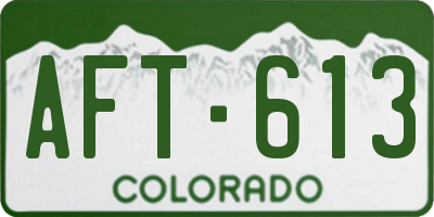 CO license plate AFT613
