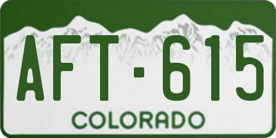 CO license plate AFT615