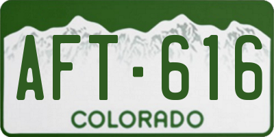 CO license plate AFT616