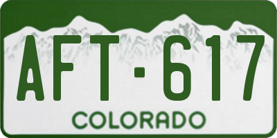 CO license plate AFT617