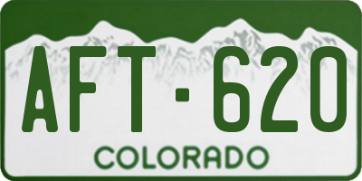 CO license plate AFT620