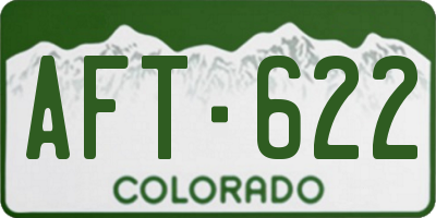 CO license plate AFT622
