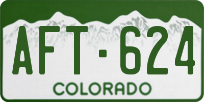 CO license plate AFT624