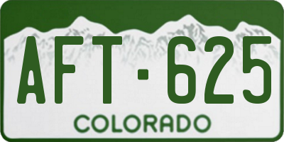 CO license plate AFT625