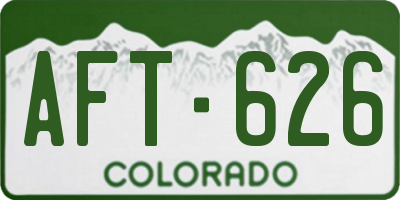 CO license plate AFT626