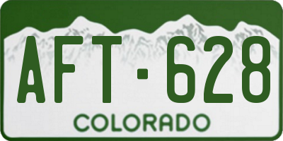CO license plate AFT628