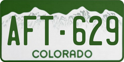 CO license plate AFT629