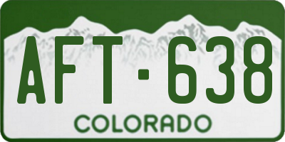 CO license plate AFT638