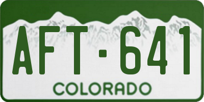 CO license plate AFT641