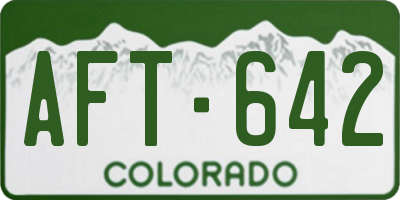 CO license plate AFT642