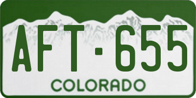 CO license plate AFT655