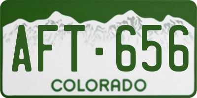 CO license plate AFT656
