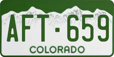 CO license plate AFT659