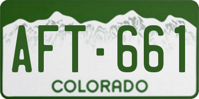 CO license plate AFT661