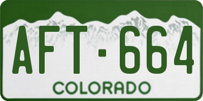CO license plate AFT664