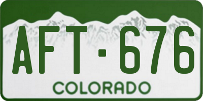 CO license plate AFT676