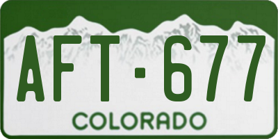 CO license plate AFT677