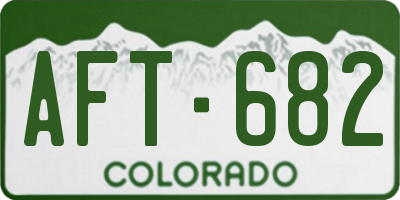CO license plate AFT682