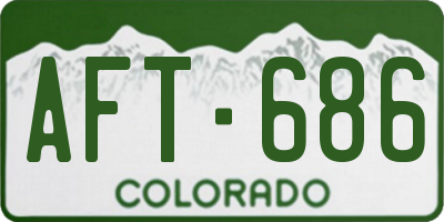 CO license plate AFT686