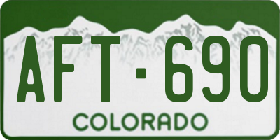 CO license plate AFT690