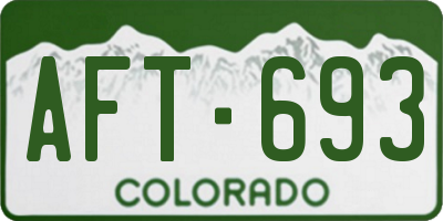 CO license plate AFT693