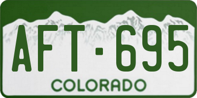 CO license plate AFT695