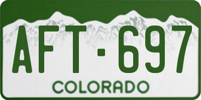 CO license plate AFT697