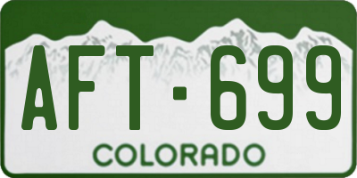 CO license plate AFT699