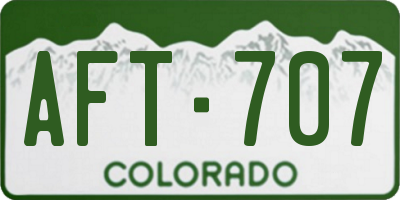 CO license plate AFT707