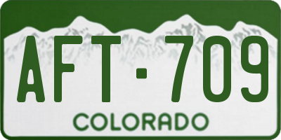 CO license plate AFT709